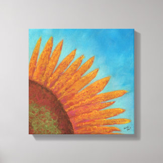 Trimestre Soleil sur toile bleue Imprimer