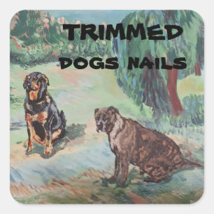 trimmed dogs nails Classic Round Stickers