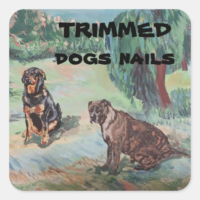 trimmed dogs nails Classic Round Stickers (Front)
