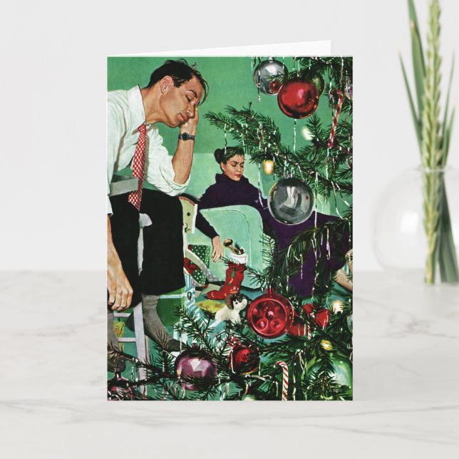 Trimming the Tree Holiday Card (Front)