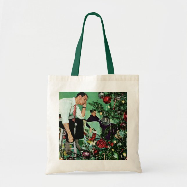 Trimming the Tree Tote Bag (Front)