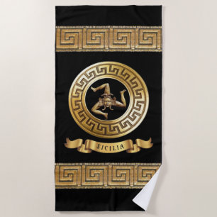 Trinacria Beach Towel