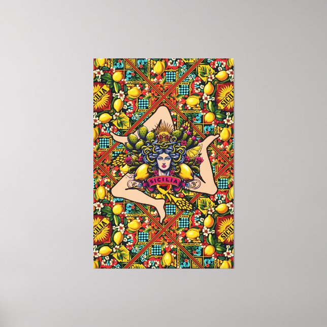Trinacria Sicilia  Canvas Print (Front)