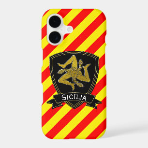 Trinacria sicilienne noir et or rouge jaune