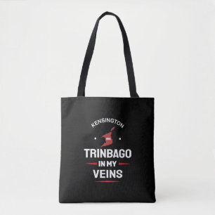 Trinbago in My Veins Trini Pride BLACK Tote Bag