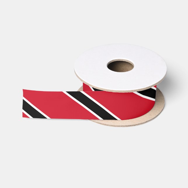 Trindadian and Tobagonian flag ribbon Satin Ribbon (Spool)
