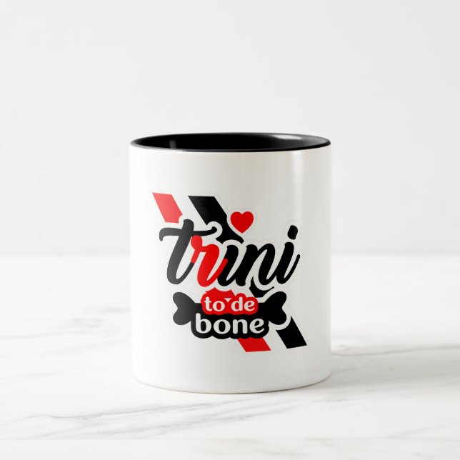 Trini To De Bone Two-Tone Coffee Mug (Center)