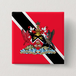 Trinidad and Tobago 2 Inch Square Button