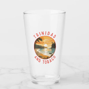 Trinidad and Tobago Caribbean Distressed Circle Glass