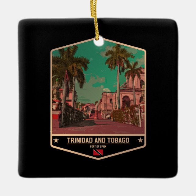 Trinidad and Tobago Ceramic Ornament (Front)
