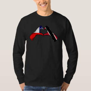 Trinidad And Tobago Chile Flag Heart Mix Heritage T-Shirt
