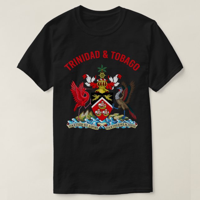 Trinidad and Tobago Coat of Arms Crest  T-Shirt (Design Front)