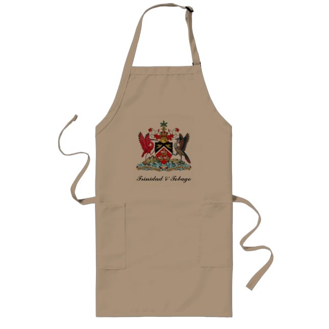 Trinidad and Tobago Coat Of Arms Long Apron (Front)
