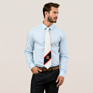 Trinidad and Tobago Coat of Arms on White Tie