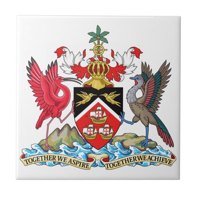 Trinidad and Tobago Coat of Arms Tile (Front)