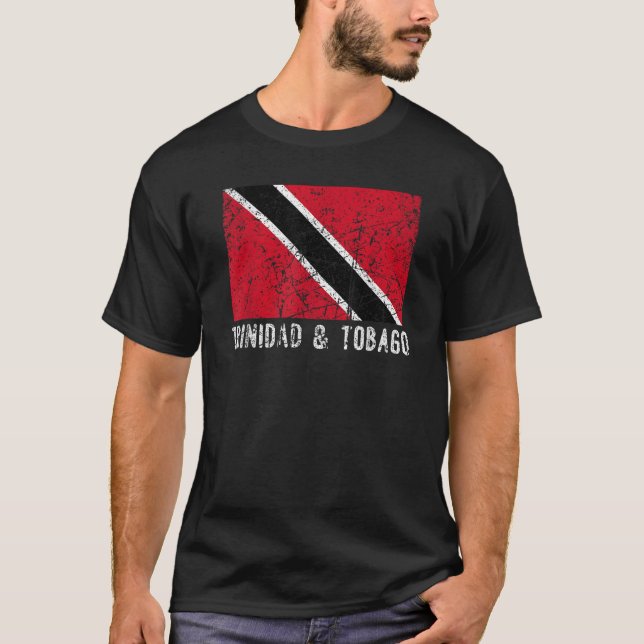 Trinidad And Tobago Distressed Caribbean Men Women T-Shirt (Front)