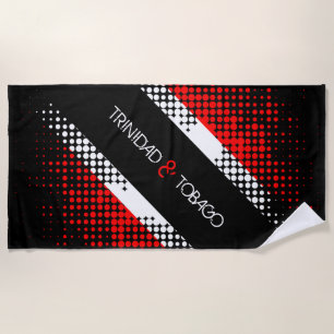 Trinidad and Tobago Dot Pattern Flag Beach Towel