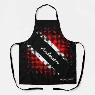 Trinidad and Tobago Dot Pattern Flag Centred Name Apron