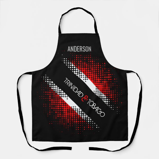 Trinidad and Tobago Dot Pattern Flag with Name TOP Apron (Front)