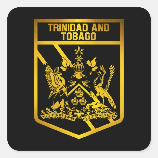 Trinidad and Tobago Emblem Square Sticker (Front)
