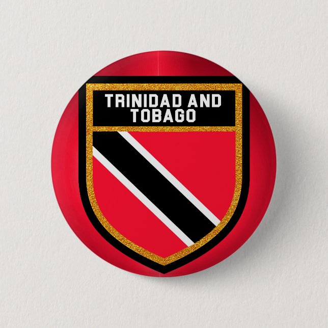 Trinidad And Tobago Flag 2 Inch Round Button (Front)