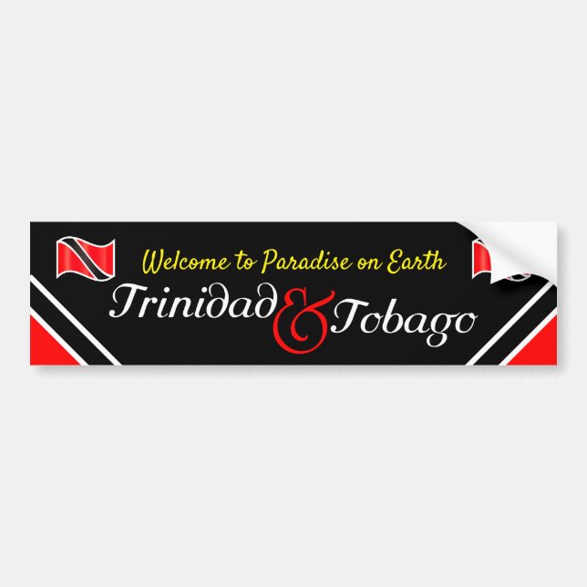 Trinidad and Tobago Flag Bumper Sticker (Front)