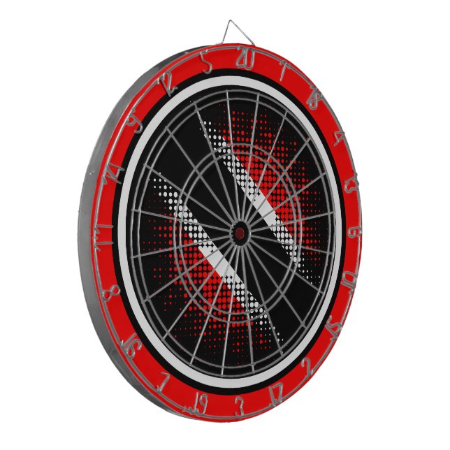 Trinidad and Tobago Flag (Dot Pattern) Dartboard (Front Left)