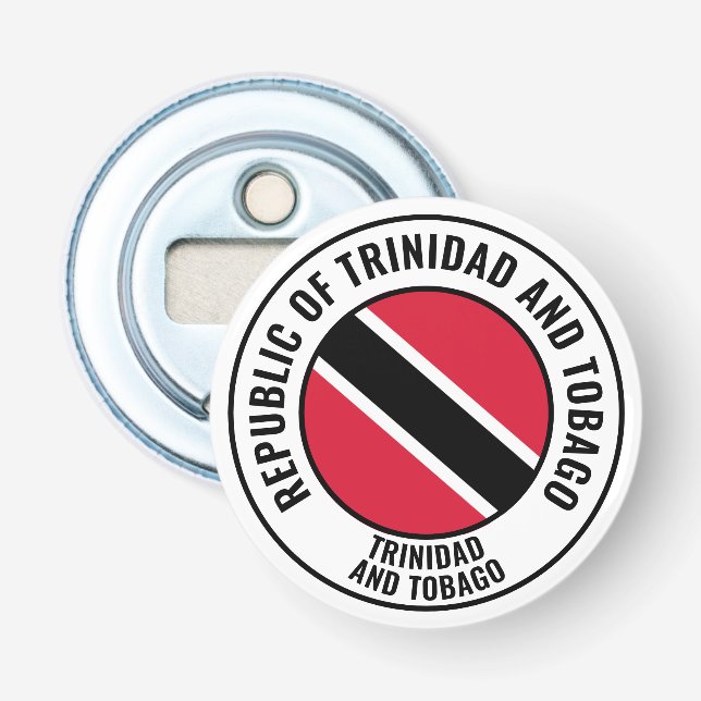 Trinidad and Tobago Flag Gorgeous Patriotic Bottle Opener (Front)