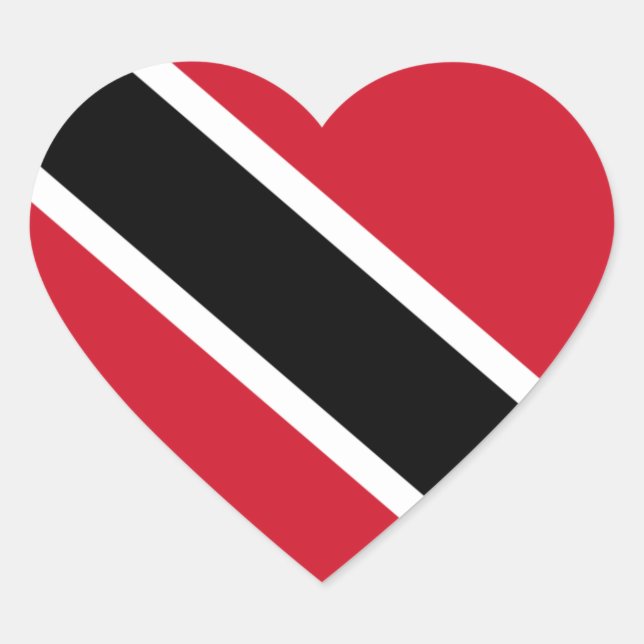trinidad and tobago flag heart sticker (Front)