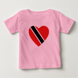 Trinidad and Tobago Flag Heart T-Shirt