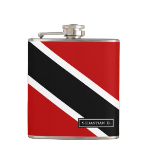 Trinidad and Tobago Flag Hip Flask