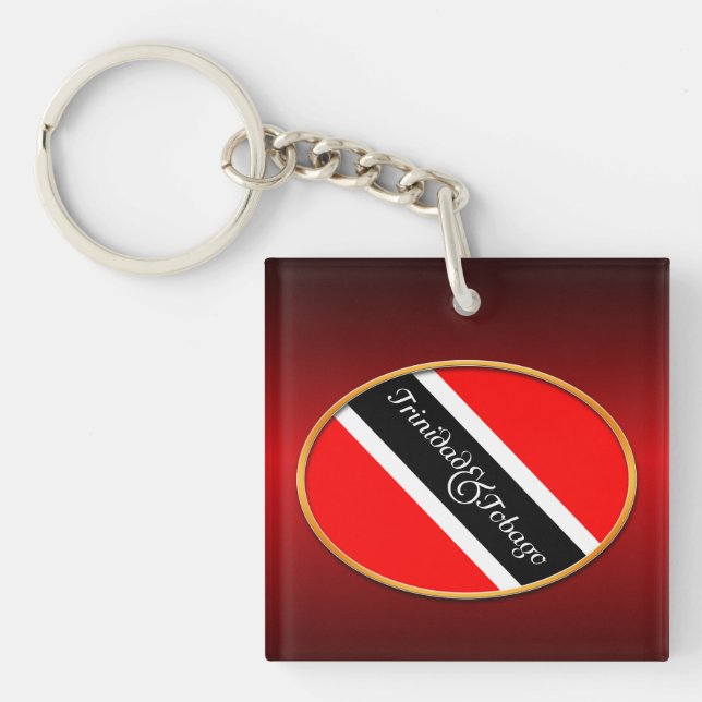 Trinidad and Tobago Flag Keychain (Front)