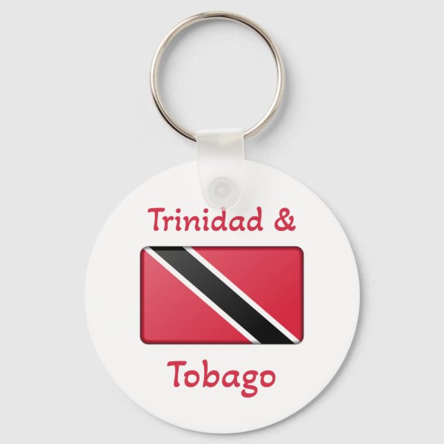 Trinidad and Tobago Flag  Keychain (Front)