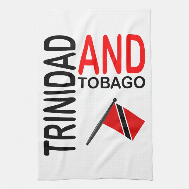 Trinidad and Tobago Flag Kitchen Towel (Vertical)