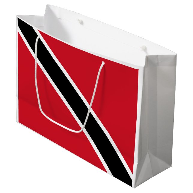 Trinidad and Tobago flag Large Gift Bag (Front Angled)