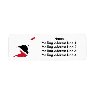 Trinidad and Tobago Flag Map Address Labels