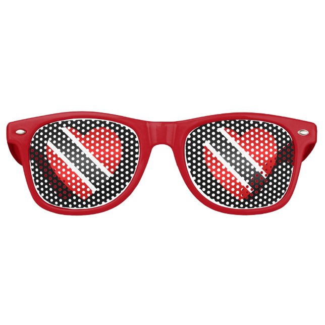 Trinidad and Tobago Flag Retro Sunglasses (Front)