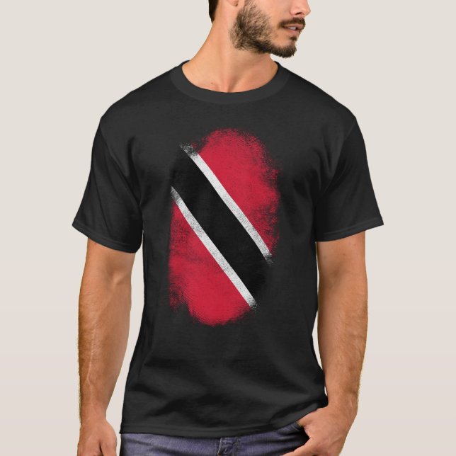 Trinidad  and Tobago Flag Souvenir - Distressed T-Shirt (Front)