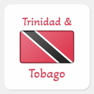 Trinidad and Tobago Flag Square Sticker