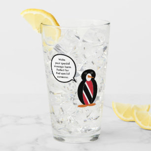 Trinidad and Tobago Flag Talking Ms. Penguin Glass
