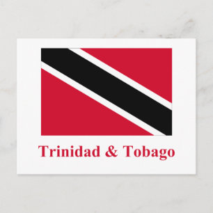 Trinidad and Tobago Flag with Name Postcard