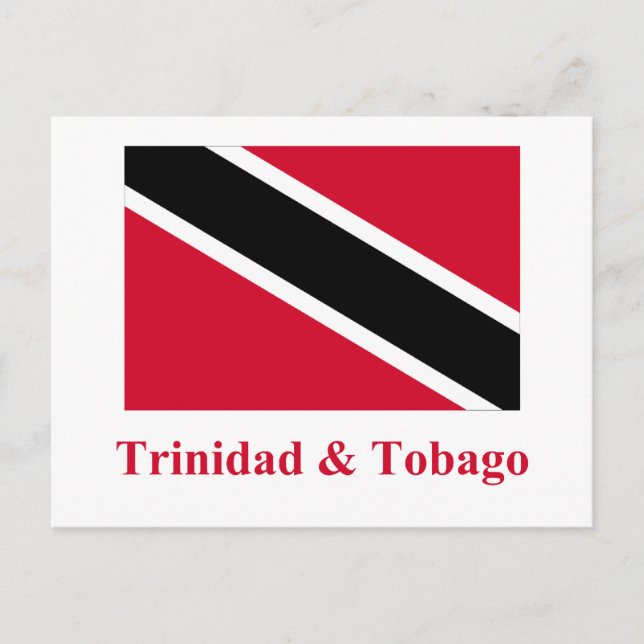Trinidad and Tobago Flag with Name Postcard (Front)