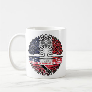 Trinidad and Tobago French France Tree Roots Flag Coffee Mug