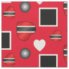 Trinidad and Tobago Heart Flag on Red