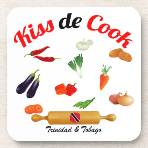 Trinidad and Tobago Kiss The Cook Food Coaster