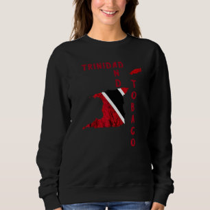 Trinidad And Tobago Map Pride Trinidadian Roots Fl Sweatshirt