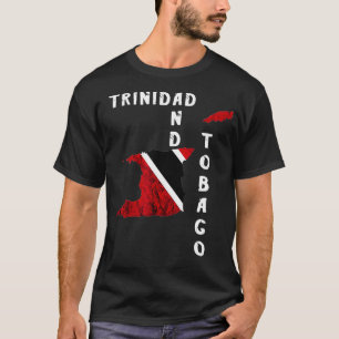 Trinidad And Tobago Map Pride Trinidadian Roots Fl T-Shirt