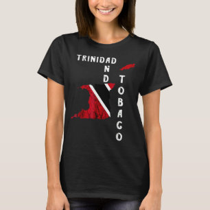 Trinidad And Tobago Map Pride Trinidadian Roots Fl T-Shirt
