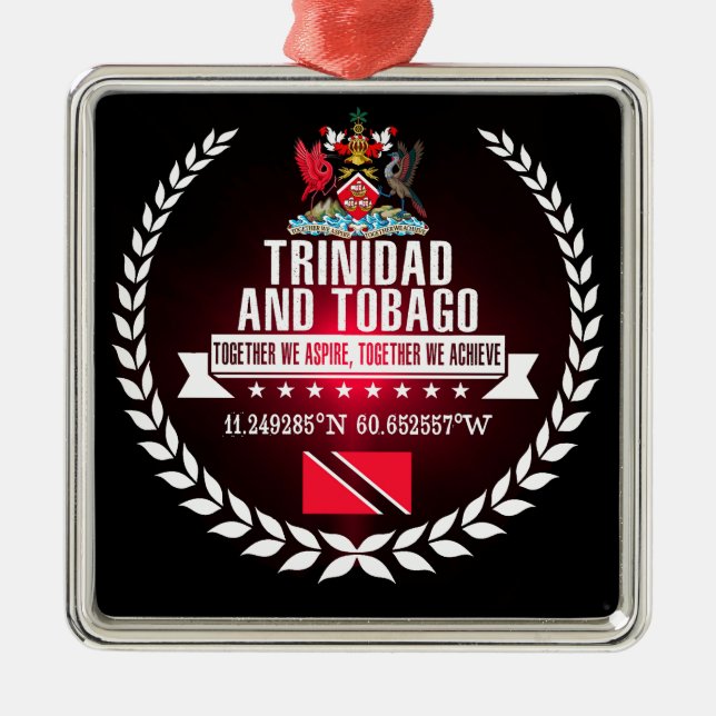 Trinidad and Tobago Metal Ornament (Front)