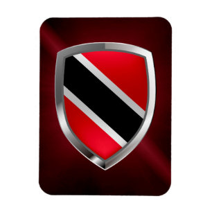 Trinidad and Tobago Metallic Emblem Magnet
